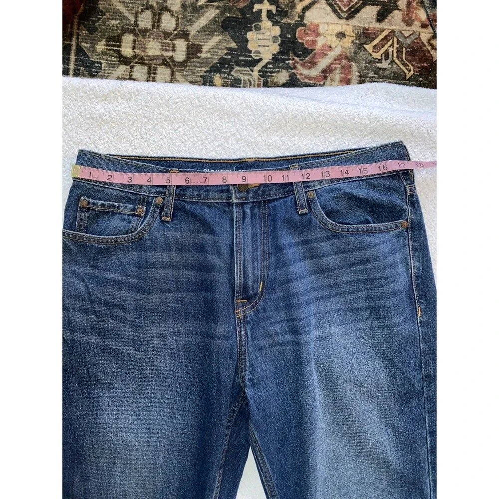 Old Navy Men's Regular Standard Fit Jeans Blue Denim 34x32 100% Cotton Straight